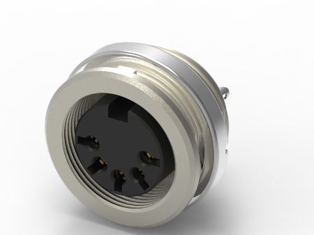 RS PRO 5 Pole Din, 5A, 250 V IP40, Screw Lock, Female, Panel Mount
