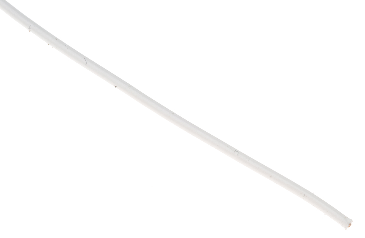 Alpha Wire Hook-up Wire TEFLON Series White 0.23 mm² Hook Up Wire, 24 AWG, 7/0.20 mm, 30m, PTFE Insulation, 5854/7 WH005