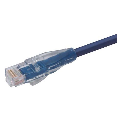 L-ComTRD, 25ft Cat5e, Blue RJ45 to Male RJ45 Male, Copper Braid Shielded, Terminated PVC Sheath