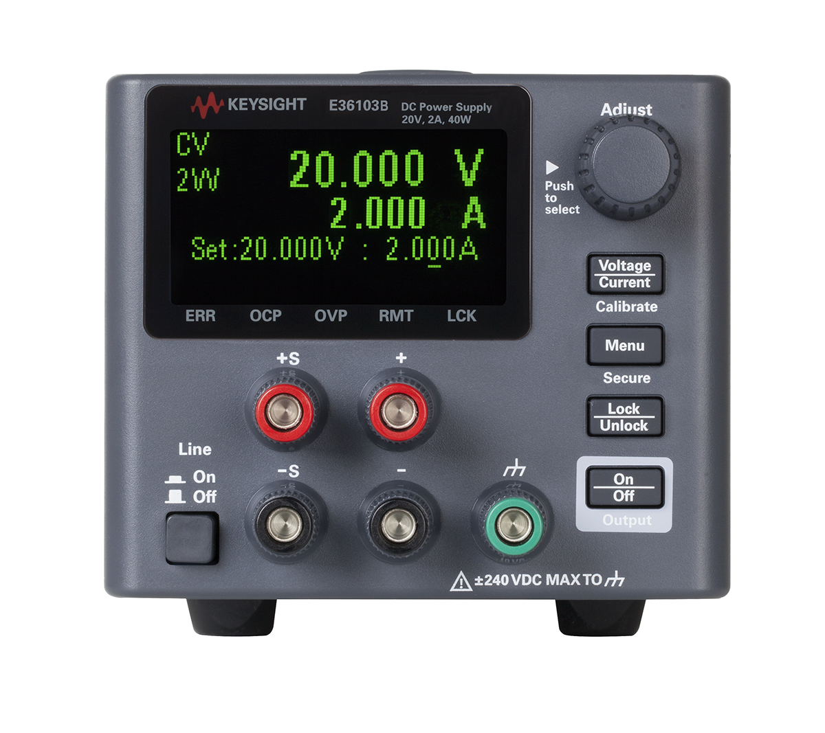 Keysight Technologies E36100B Series Digital Bench Power Supply, 0 → 20V, 2A, 1-Output, 40W