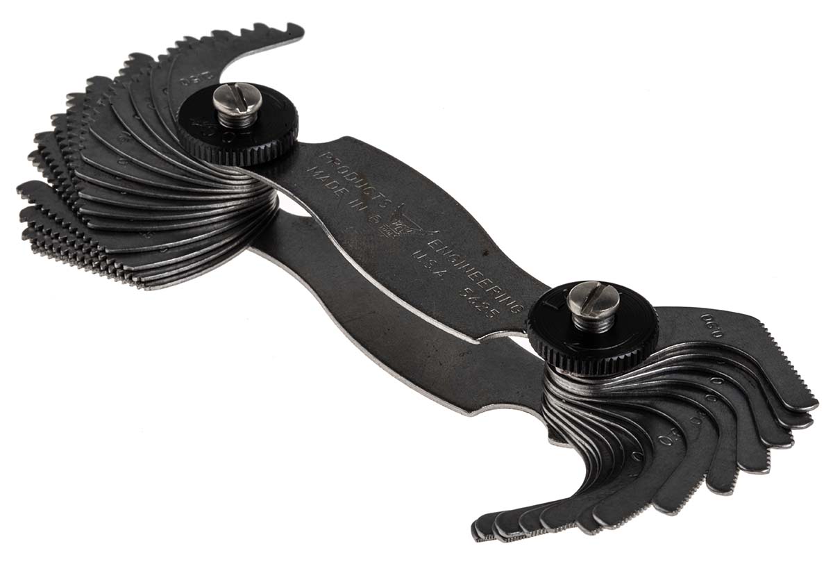 RS PRO, 28 Blades Thread Pitch Gauge, Metric thread type