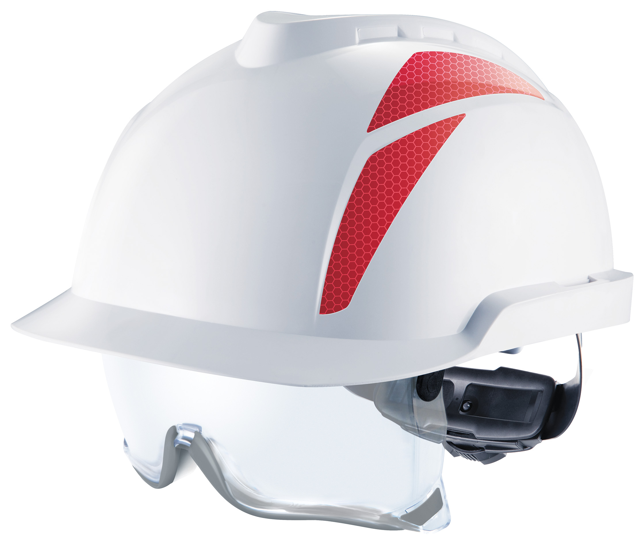 MSA Safety V-Gard 930 White Safety Helmet, Adjustable