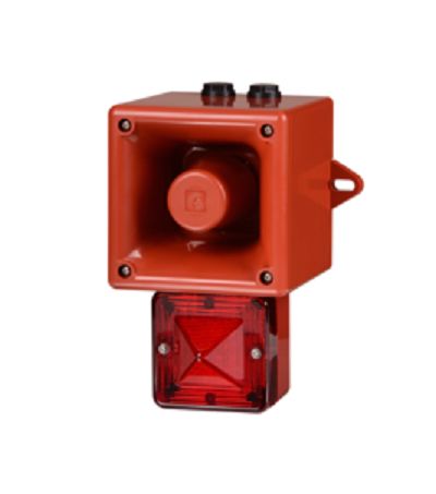 e2s AL105NX Series Red Sounder Beacon, 24 V, IP66, Wall Mount, 113dB at 1 Metre
