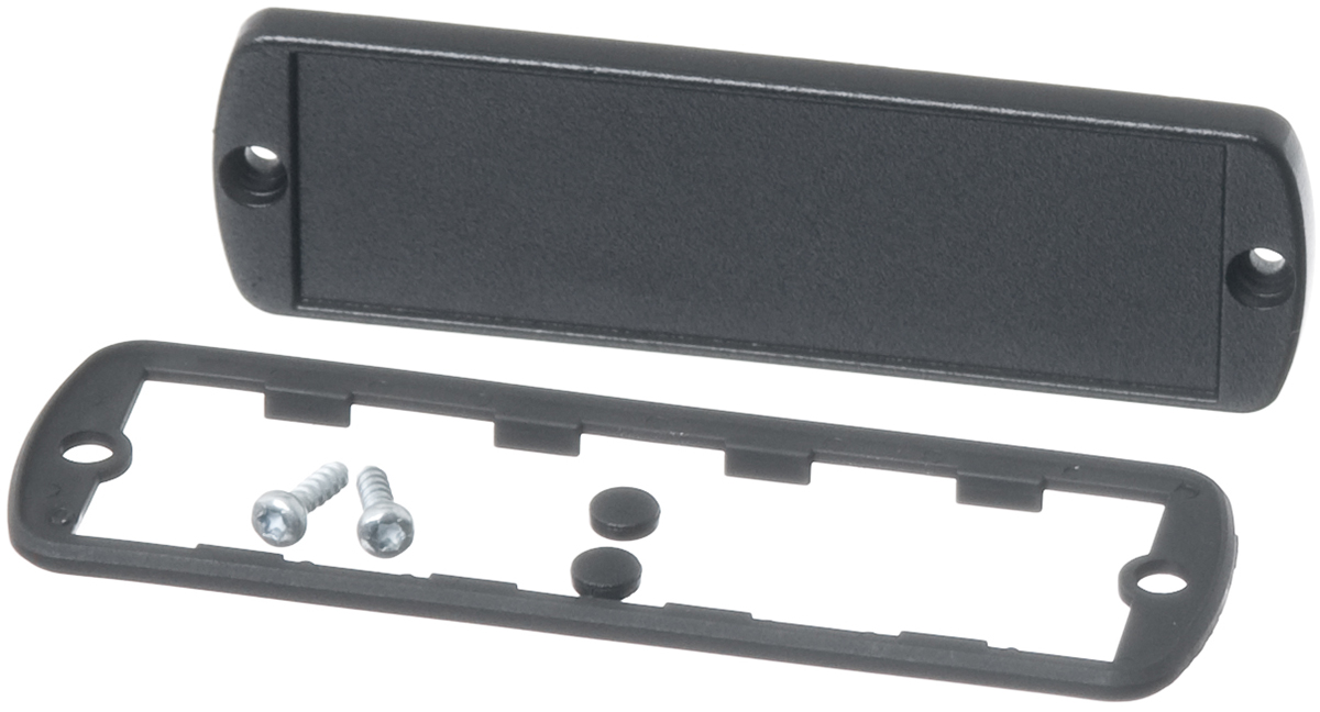 Bopla Black Aluminium End Panel, 7 x 108.6 x 34.6mm