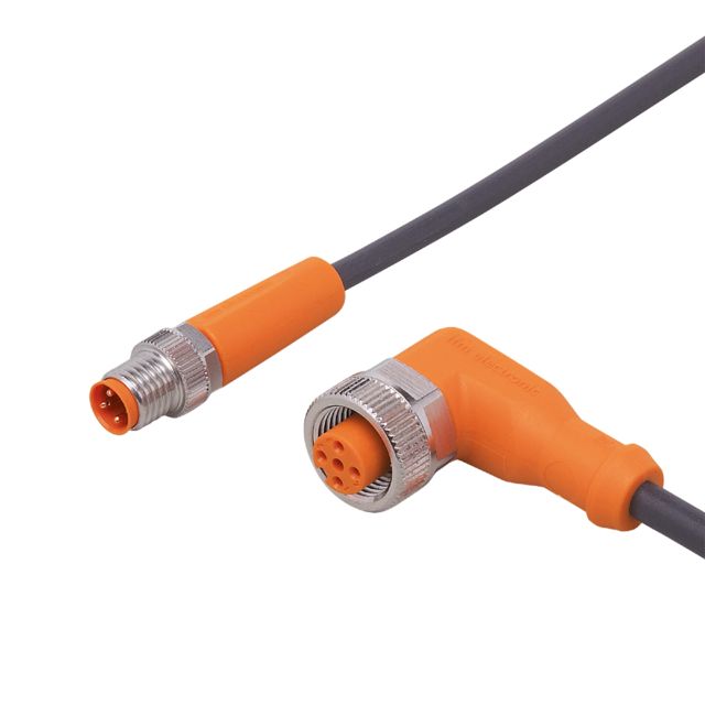 ifm electronic Male 3 way M8 to Female 5 way M12 Communication Cable, 3 m