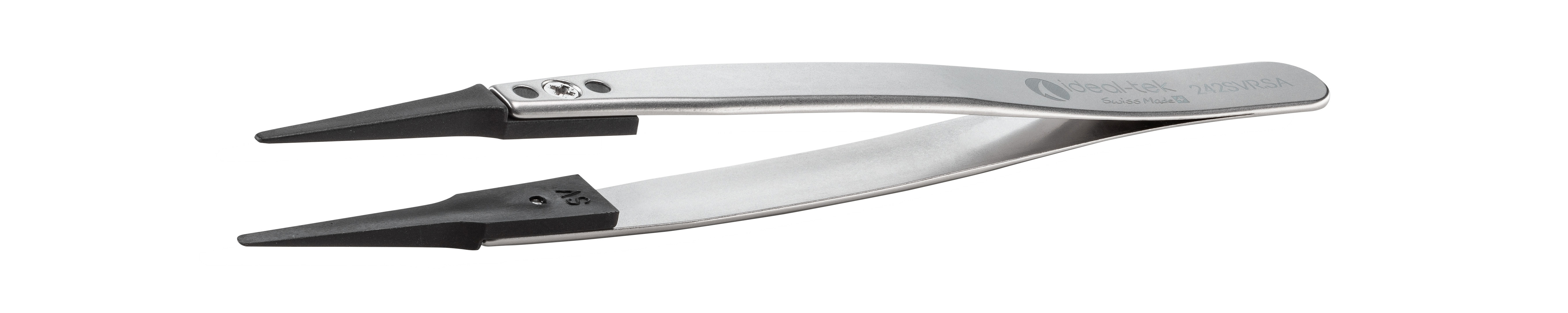 ideal-tek 130 mm, Stainless Steel, Straight, ESD Tweezers