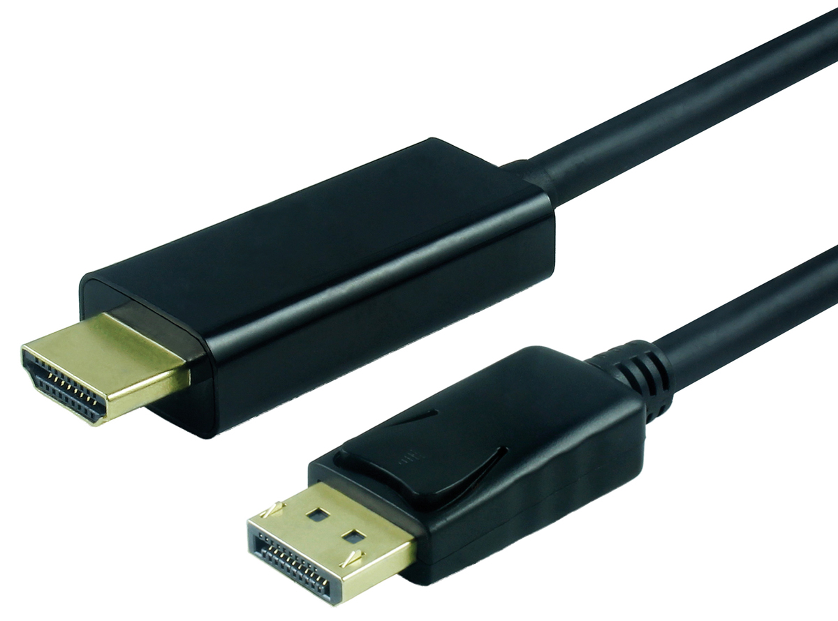 Roline Male DisplayPort to Male HDMI, PVC  Cable, 3m