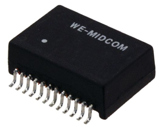 Surface Mount Lan Ethernet Transformer, 18.3 x 12.2 x 6.35mm