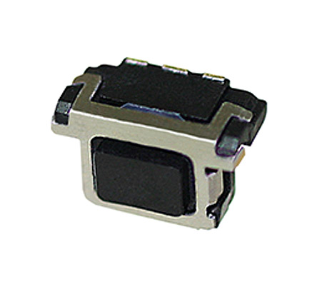 Panasonic Black Push Plate Tactile Switch, SPST 20 mA @ 15 V dc 2.2mm Edge Mount