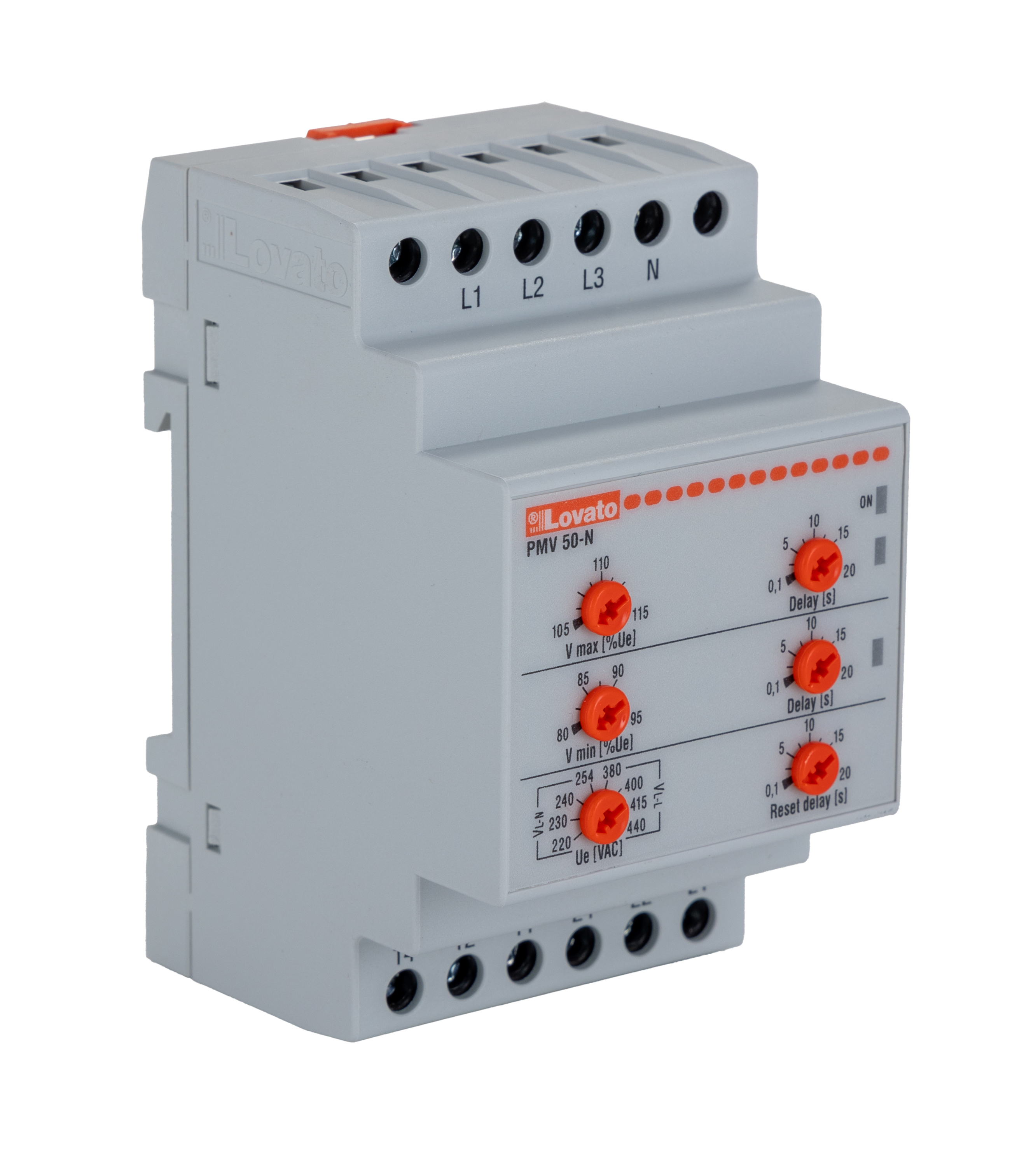 Lovato Voltage Monitoring Relay, 3 Phase, SPDT, 380 → 440V ac, DIN Rail
