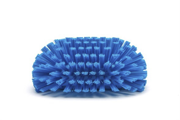 Vikan Hard Bristle Blue Scrubbing Brush, 40mm bristle length, Polyester bristle material