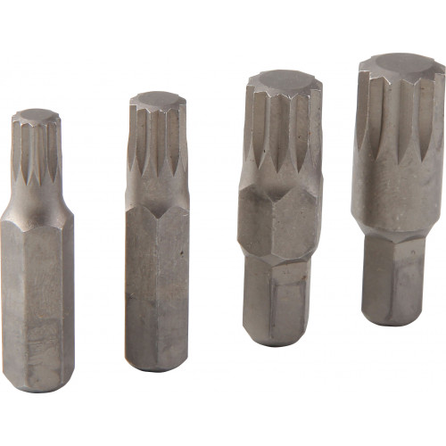 SAM 12 Point Hex Bit Set, 1/4 in Tip, 1/4 in Drive, TX Drive