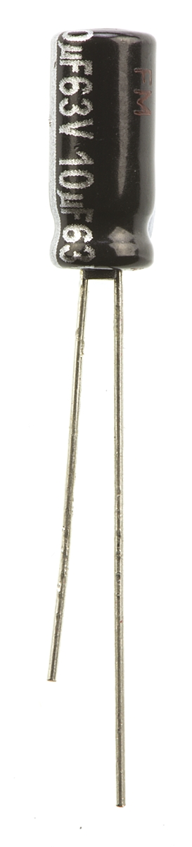 Panasonic 10μF Aluminium Electrolytic Aluminium Electrolytic Capacitor 63V dc, Radial, Through Hole - ECA1JHG100
