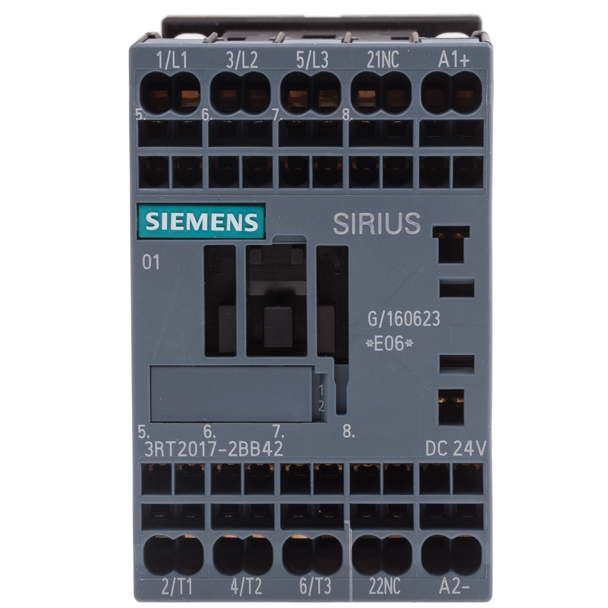 Siemens SIRIUS 3RT Size S00, 3RT2 Contactor, 24 V dc Coil, 3-Pole, 12 A, 5.5 kW, 3NO, 400 V ac