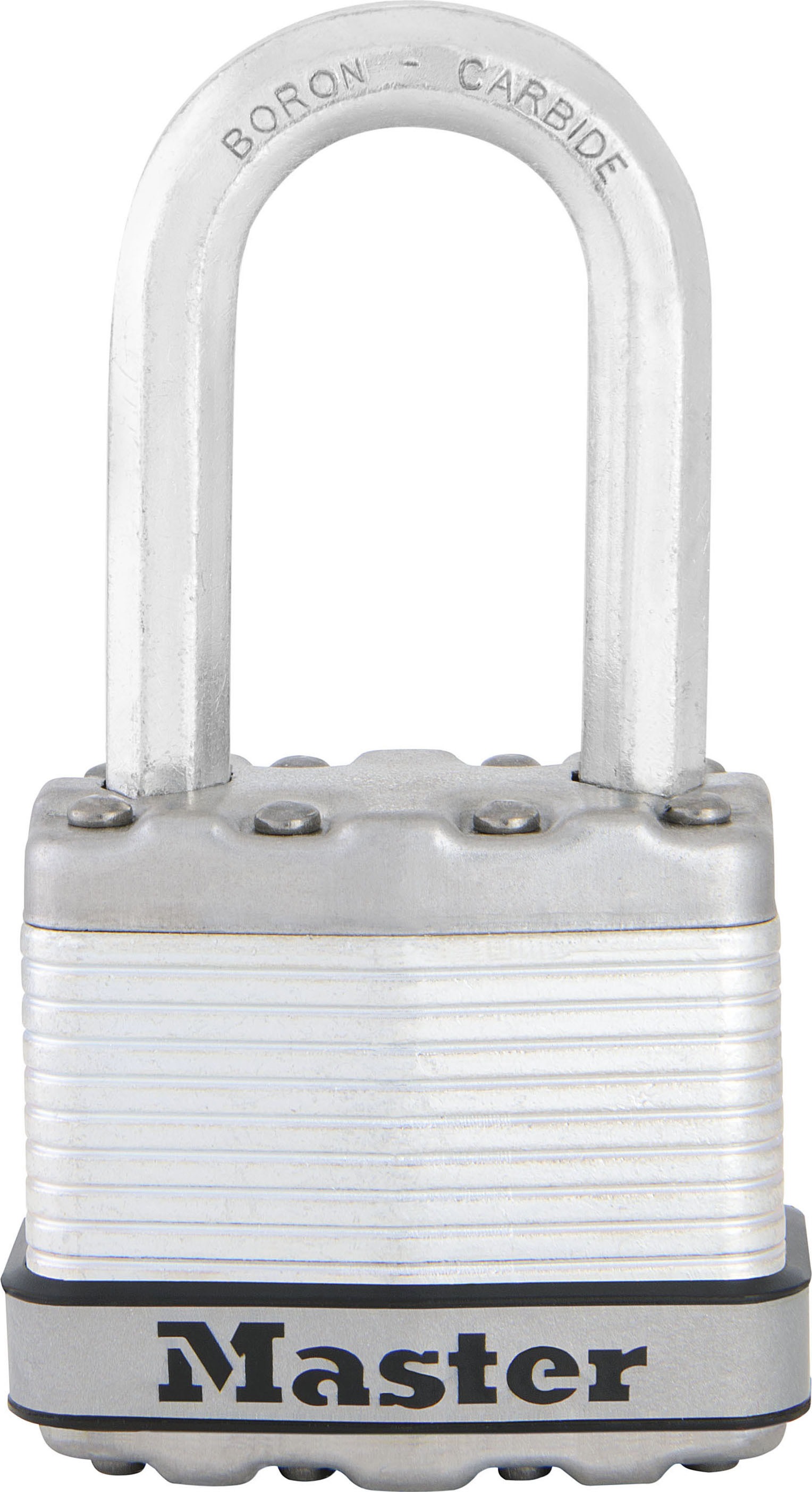 Master Lock Padlock Weatherproof Laminated Steel Padlock, 8mm Shackle, 45mm Body