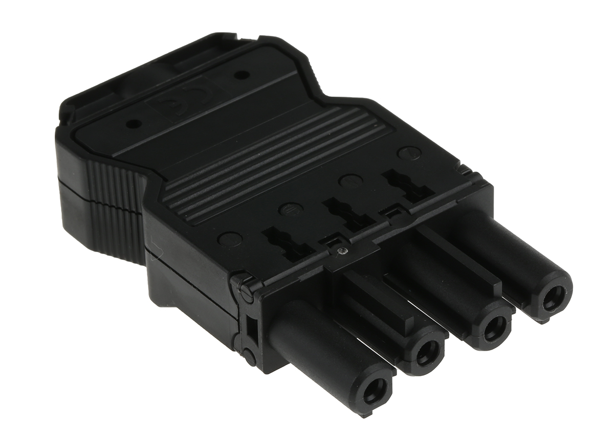 Wieland GST18i4 Series Mini Connector, 4-Pole, Female, Cable Mount, 20A, IP40