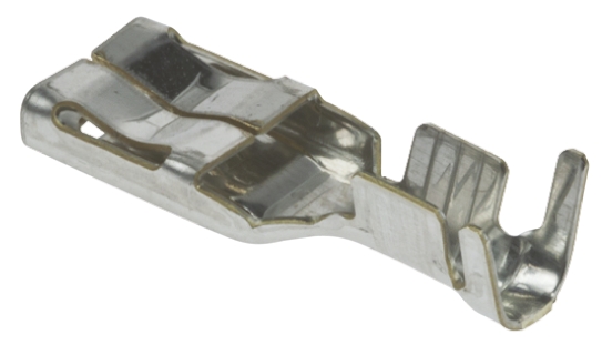 TE Connectivity Microlock Uninsulated Female Spade Connector, Receptacle, 6.35 x 0.8mm Tab Size