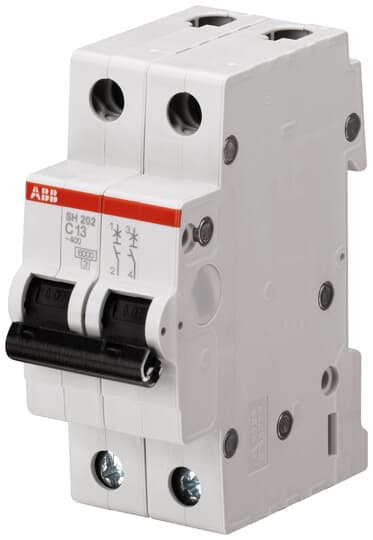 ABB Compact Home SH200 MCB, 2P, 6A Curve C, 440V AC, 6 kA Breaking Capacity