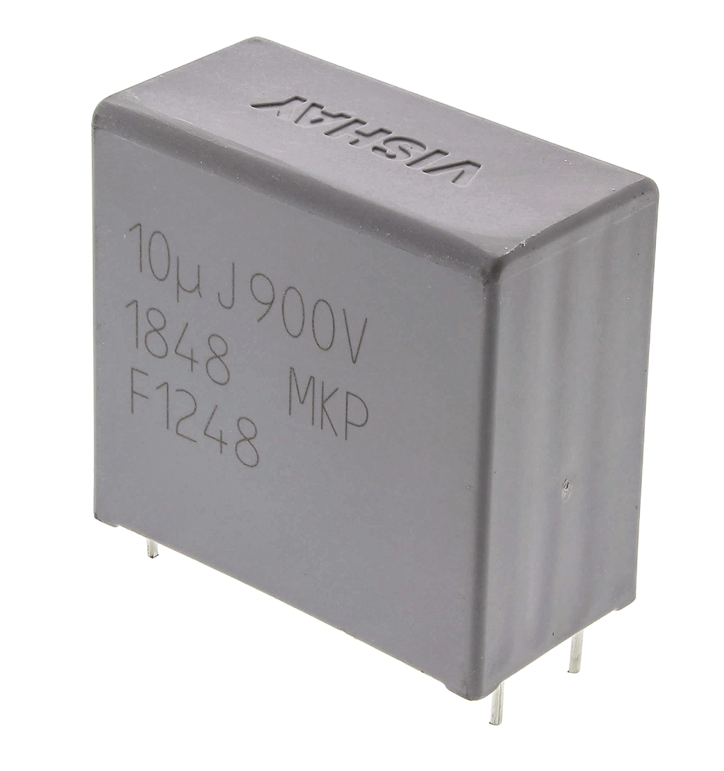Vishay MKP1848 DC-Link Polypropylene Film Capacitor, 900V dc, ±5%, 10μF, Through Hole