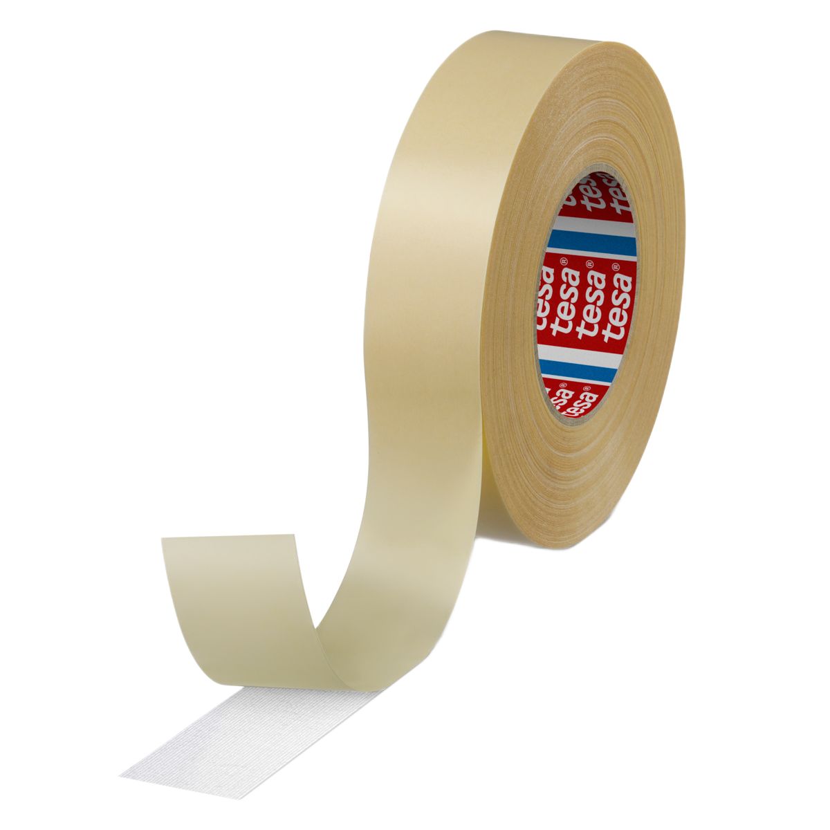 Tesa 04939 White Double Sided Tape, 0.235mm Thick, PE - 2 N/cm, PP - 2.5 N/cm, Steel - 5.5 N/cm, Cloth Backing