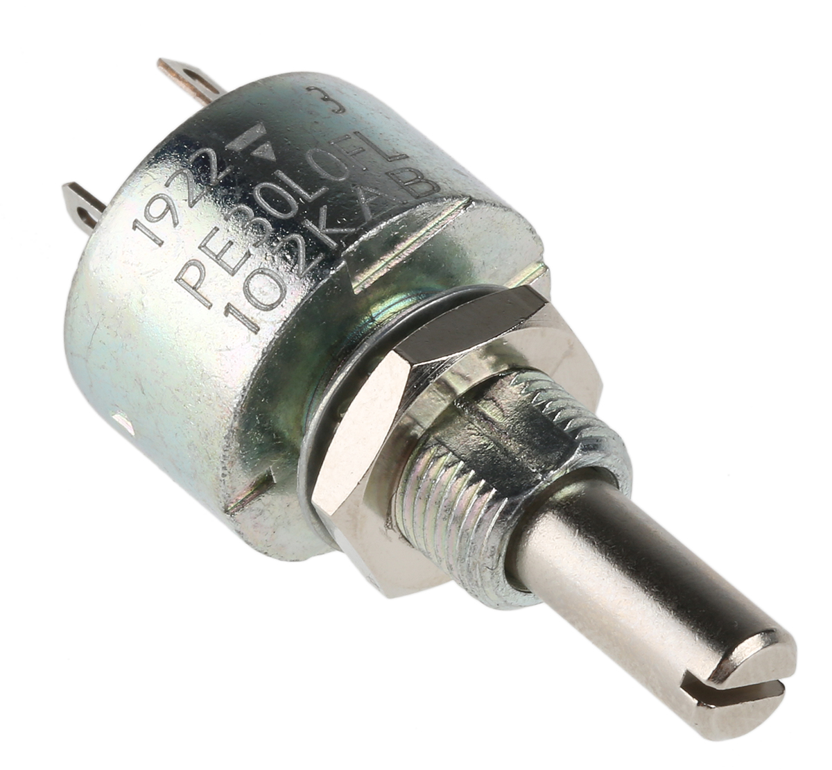 Vishay PE30 1kΩ Rotary Potentiometer 1-Gang Panel Mount, PE30L0FL102KAB