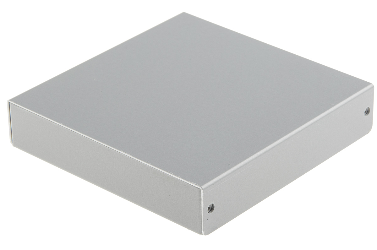 Takachi Electric Industrial MB Series Silver Aluminium Enclosure, Silver Lid, 120 x 120 x 25mm