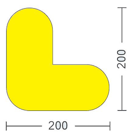 RS PRO Self-Adhesive General Hazard Hazard Warning Sign