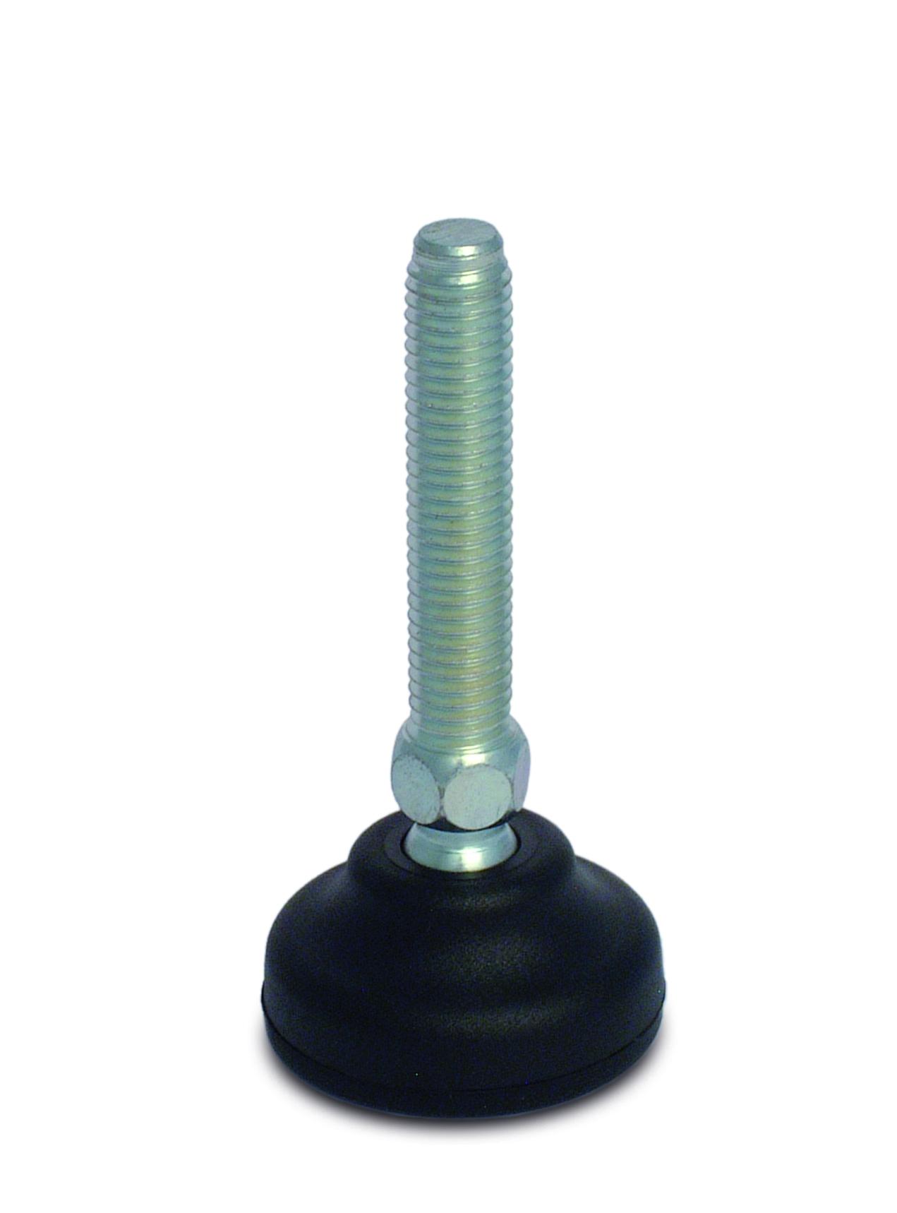 RS PRO M8 40mm Dia. Polyamide Adjustable Foot, 1000kg Static Load Capacity 30° Tilt Angle