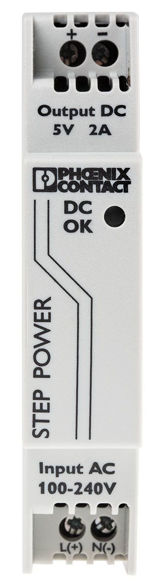 Phoenix Contact STEP POWER Switched Mode DIN Rail Power Supply, 85 → 264 V ac / 95 → 250V dc ac, dc