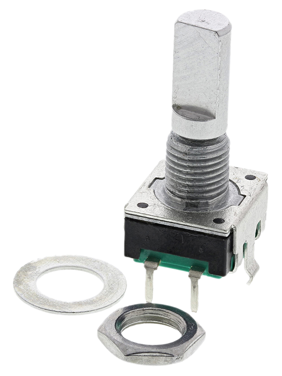 Bourns 24 Pulse Incremental Mechanical Rotary Encoder with a 6 mm Flat Shaft (Not Indexed), Through Hole