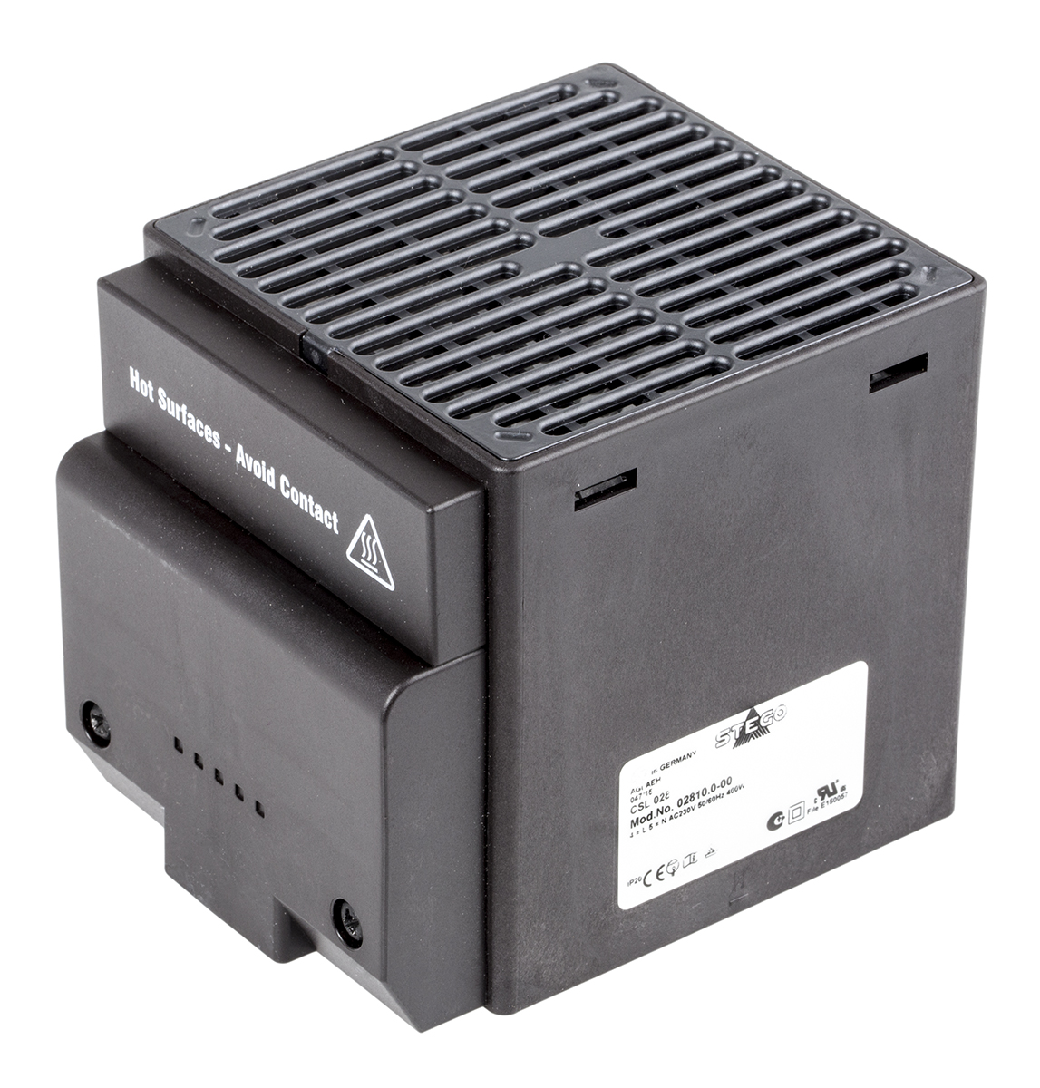 STEGO Enclosure Heater, 230V ac, 400W Output, 400W Input, 90mm x 85mm x 111mm