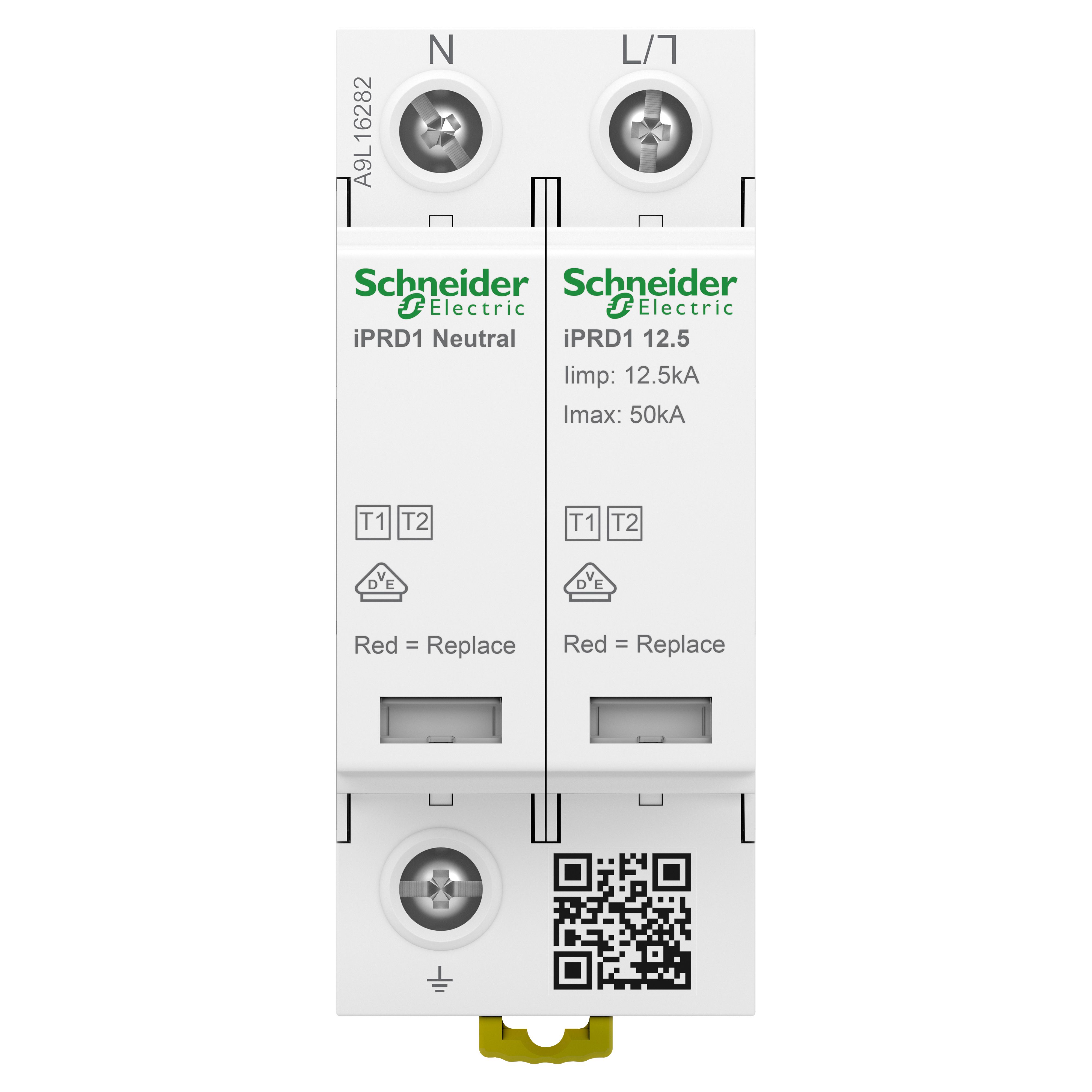 Schneider Electric Surge Arrester, 50kA, 350V ac, Clip-On Mount