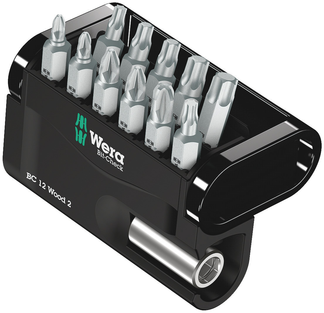 Wera Impact Bit Set 12 Pieces, Hexagon, Phillips, Pozidriv, Torx