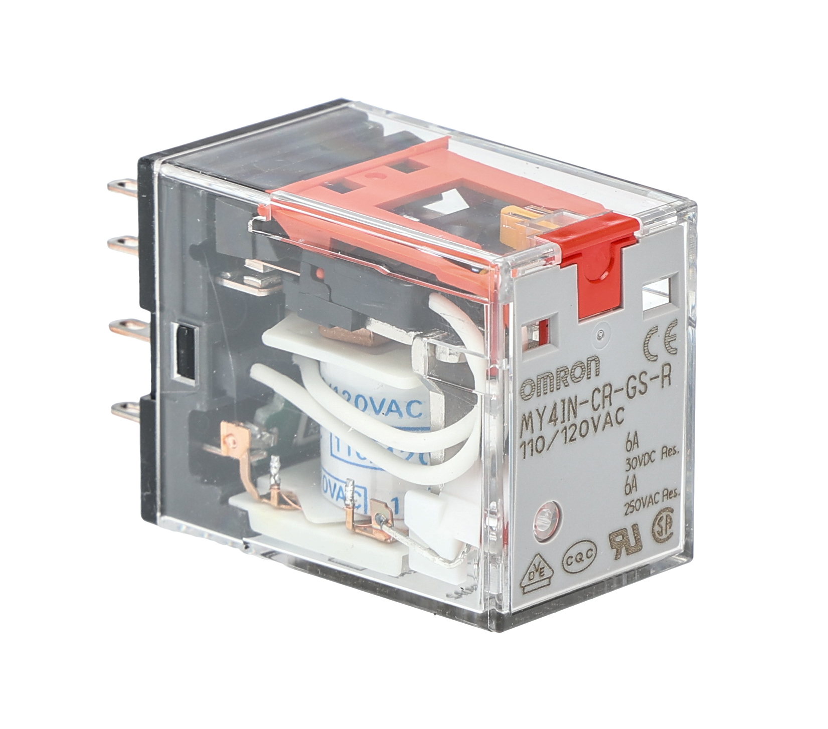 Omron Plug In Latching Power Relay, 110 → 120V ac Coil, 6A Switching Current, 4PDT