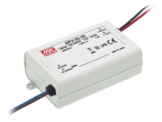 MEAN WELL LED Driver, 36V Output, 36W Output, 1A Output, Constant Voltage