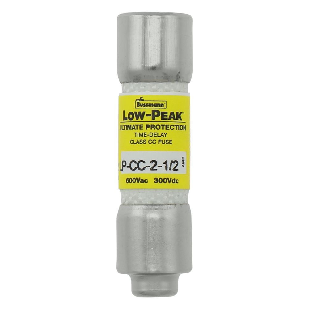 Eaton 2.5A T Melamine Cartridge Fuse, 1.5 x 0.41in