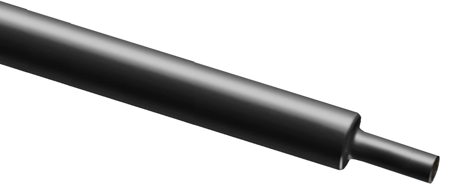 RS PRO Halogen Free Heat Shrink Tubing, Black 3.2mm Sleeve Dia. x 100cm Length 2:1 Ratio