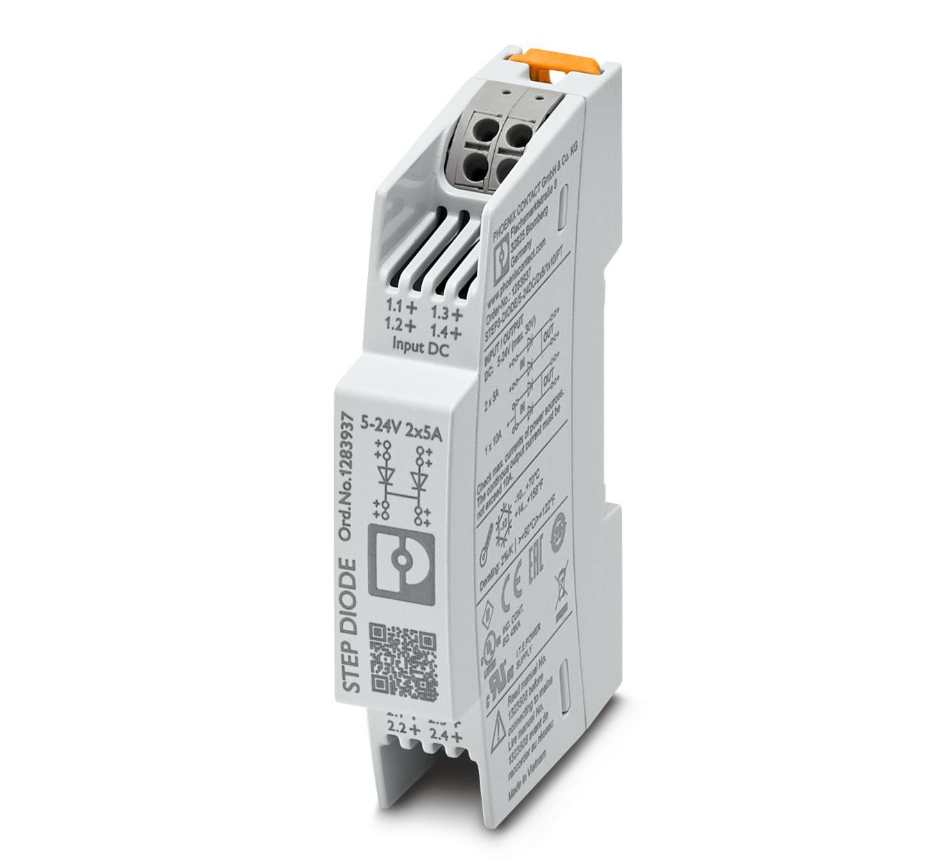 Phoenix Contact Redundancy module, for use with STEP 3 Power Supplies, STEP3-DIODE/5-24DC/2X5/1X10/PT Series