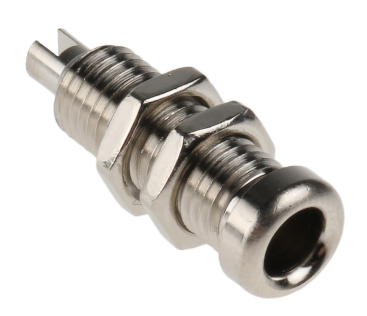 Hirschmann Test & Measurement Silver Female Banana Socket, 4 mm Connector, Solder Termination, 16A, 60V dc, Nickel