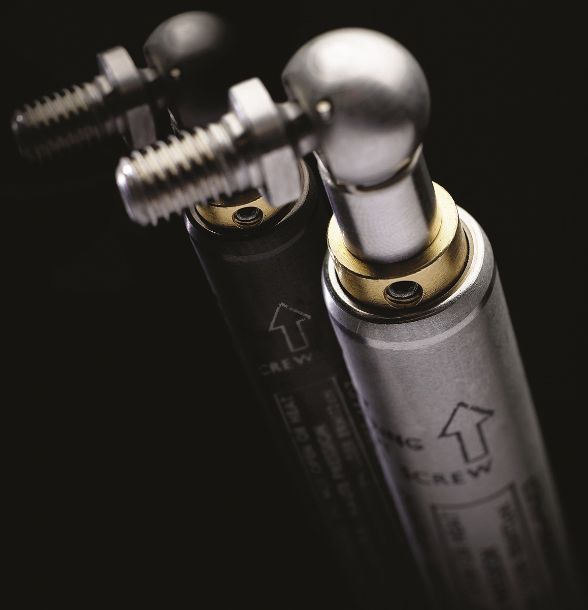 Camloc Stainless Steel Gas Strut, with Ball & Socket Joint, 480.0mm Extended Length, 200.0mm Stroke Length
