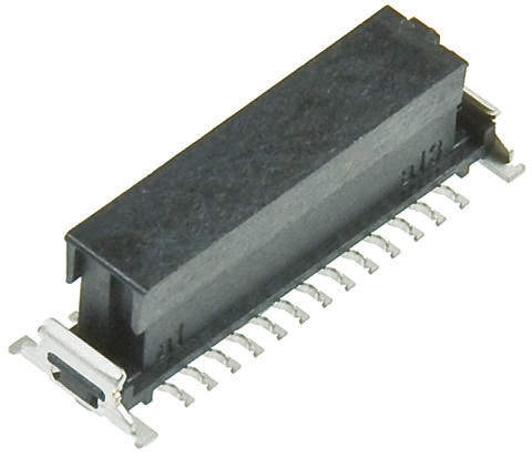 ERNI SMC Series Straight Surface Mount PCB Socket, 26-Contact, 2-Row, 1.27mm Pitch, Solder Termination