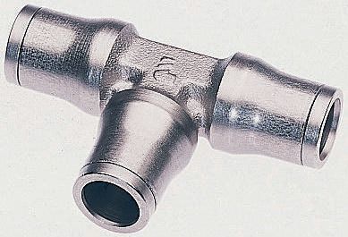 Legris LF3600 Series Tee Tube-to-Tube Adaptor Push In 12 mm, Push In 12 mm to Push In 12 mm, Tube-to-Tube Connection