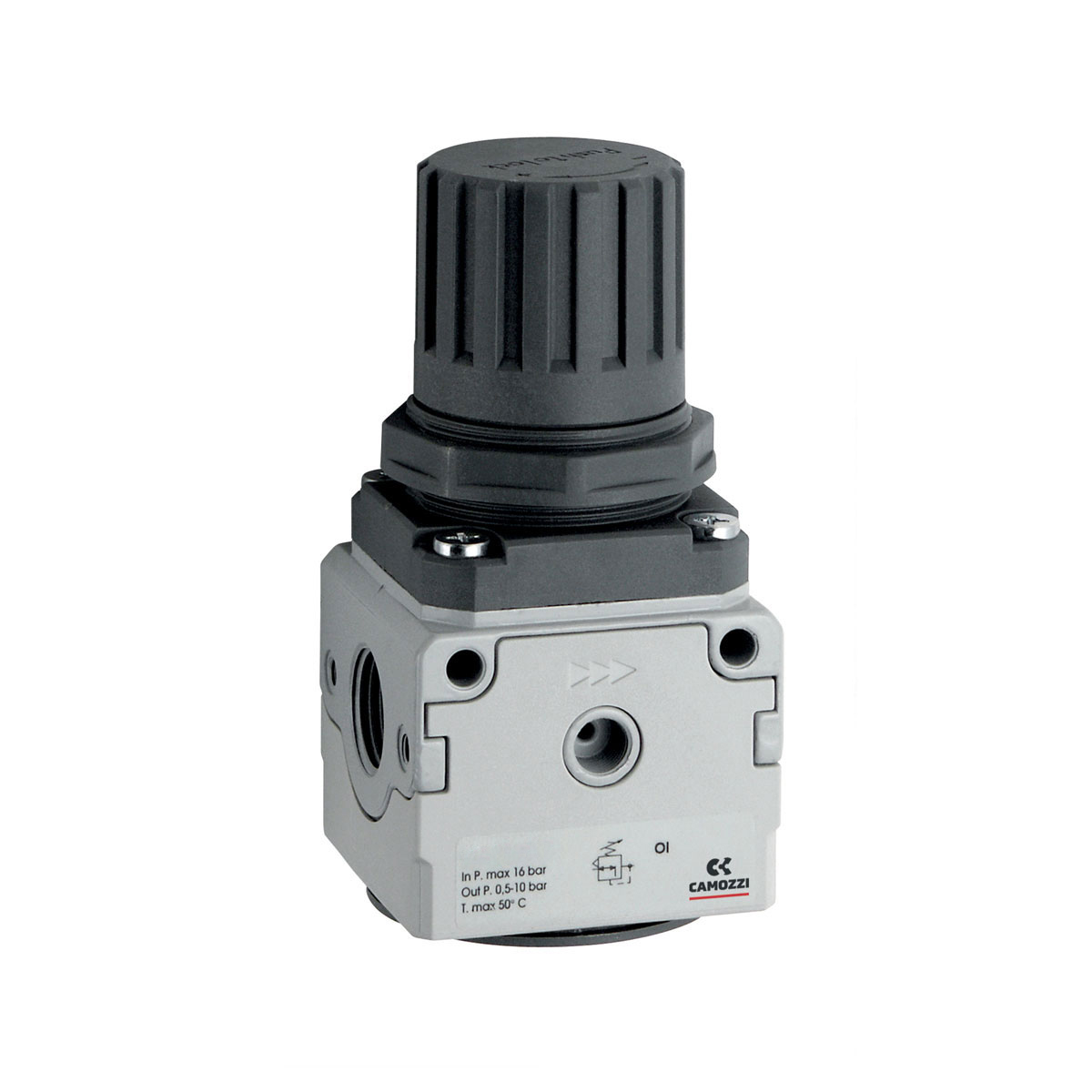 Camozzi G 1/4 Regulator - 0.5bar to 10bar, G 1/4 mm, MC104-R00