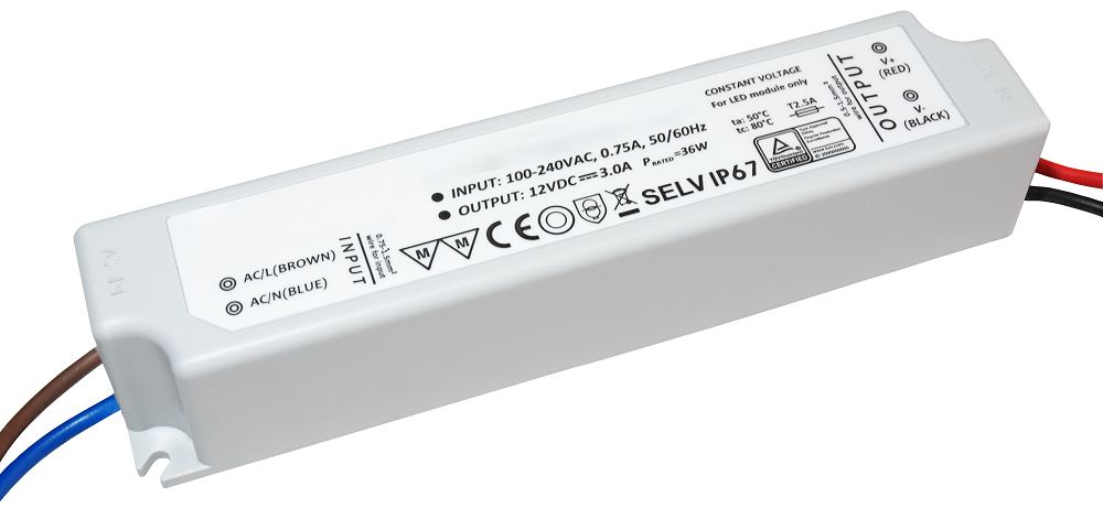 RS PRO LED Driver, 12V Output, 36W Output, 3A Output, Constant Voltage