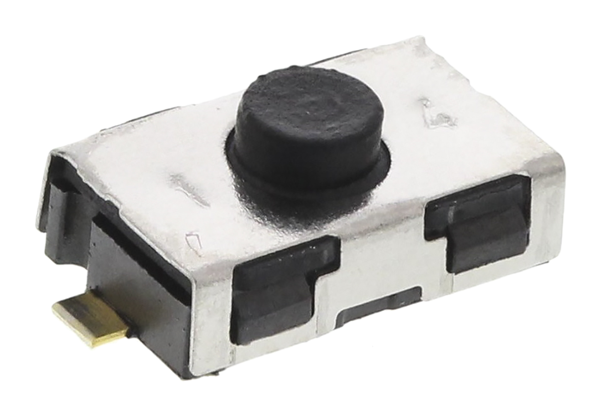 C & K IP50 Button Tactile Switch, SPST 50 mA @ 32 V dc 0.8mm