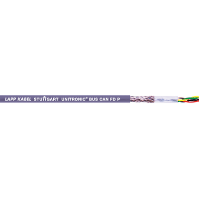 Lapp UNITRONIC BUS Power Cable, 2 Cores, 0.34 mm² CSA, Screened, 100 m, Purple Polyurethane Sheath
