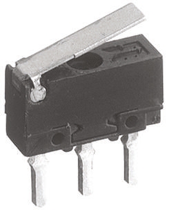 Panasonic Hinge Lever Micro Switch, PCB Terminal, 500 mA @ 30 V dc, SP-CO
