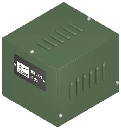 Block Blue Steel Power Supply Case, IP20, 130 x 140 x 170mm