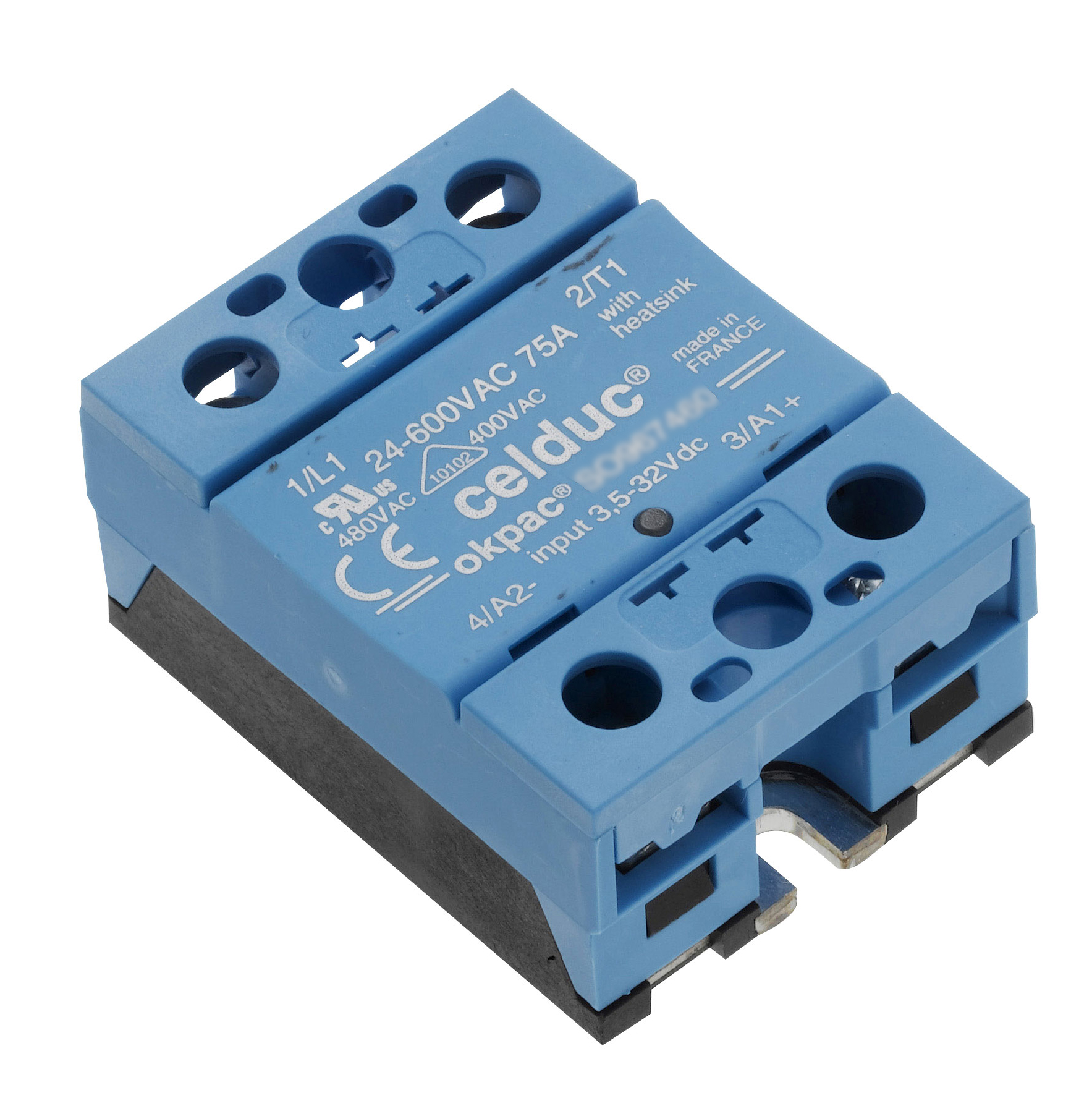Celduc SO9 Series Solid State Relay, 50 A Load, Chassis Mount, 600 V ac Load, 32 Vdc Control