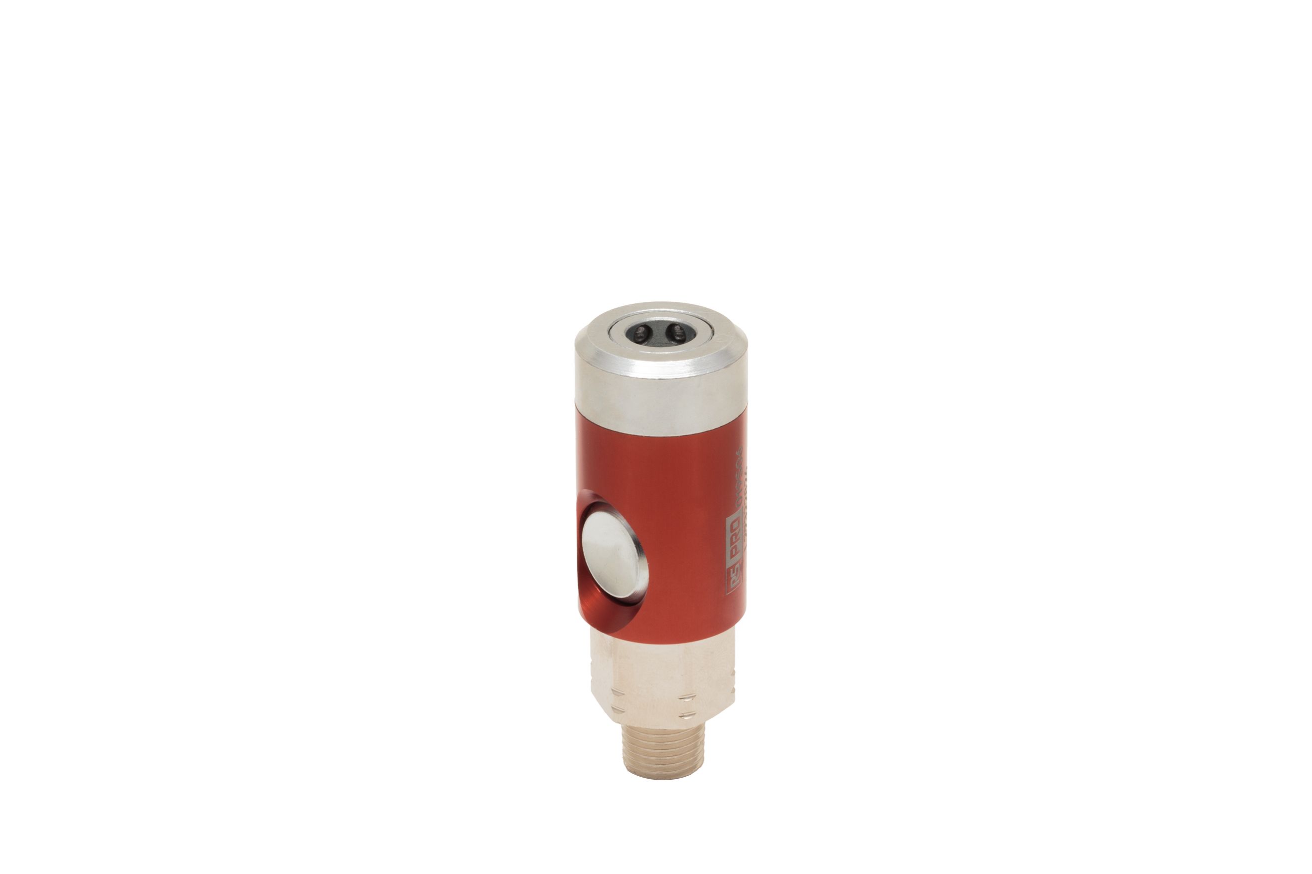 RS PRO Aluminium, Brass, Steel Female Pneumatic Quick Connect Coupling, BSPT 1/4 in Male Threaded